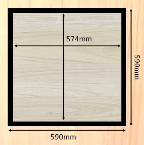 Paulownia Ceiling Tiles 18 x 590 x 590 Pack of 10 